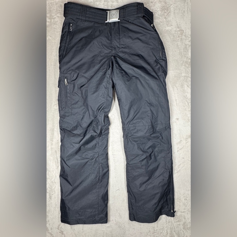 Bogner Men’s Belt Black Ski Snow Winter Cargo Zip Pocket Pants Size US 36 Large